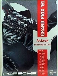 Porsche Original Rennplakat 1991 - Porsche Footwork Grand Prix - Leichte Gebrauchsspuren