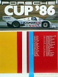Porsche Original Rennplakat 1986 - Porsche Cup - Gut Erhalten
