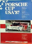 Porsche Original Rennplakat 1987 - Porsche Cup Usa - Gut Erhalten