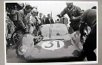 1000 Km At The Nurburgring 1965. Nino Vaccarella In His Ferrari Dino 166 P.