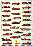 Ferrari Formel 1 Typentafel Automobile - Poster