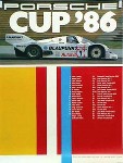 Porsche Original Rennplakat 1986 - Porsche Cup - Leichte Gebrauchsspuren