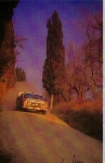 Biason Auf Lancia 037 Rennen Postkarte