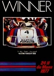 Porsche Rennplakat Reprint 24 H - Postkarte Reprint