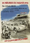 Porsche Rennplakat Reprint 24 Heures - Postkarte Reprint