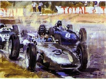 Porsche Typ 804 F1,grand Prix France 1962 - Poster