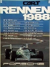 Porsche Original Rennplakat 1988 - Cart Rennen - Gut Erhalten