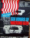 Porsche Original Rennplakat 1970 - 6h Watkins Glen - Gut Erhalten