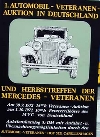 Poster Der 1. Automobil-veteranen Auktion In Deutschland Und Mercedes Veteranen, 1972