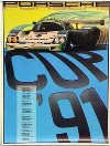Porsche Original Racing Poster 1991 - Porsche Cup - Small Signs Of Usage