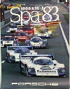 Porsche Original Rennplakat 1983 - Sieg 1000 Km Spa - Gut Erhalten
