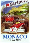 Monaco Grand Prix 1975 - Postkarte Reprint